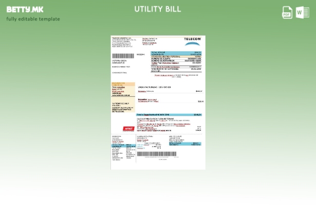 Модерен стил аргентински телекомуникациски шаблон за збор